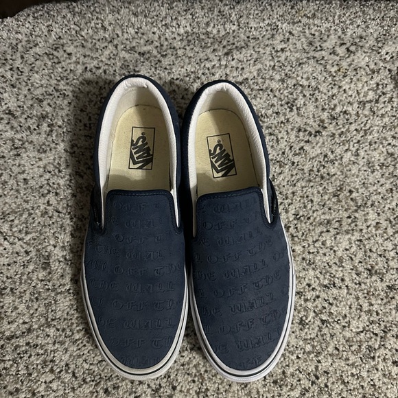slip on vans navy blue men’s size 9 women’s size 10.5 - Picture 3 of 3